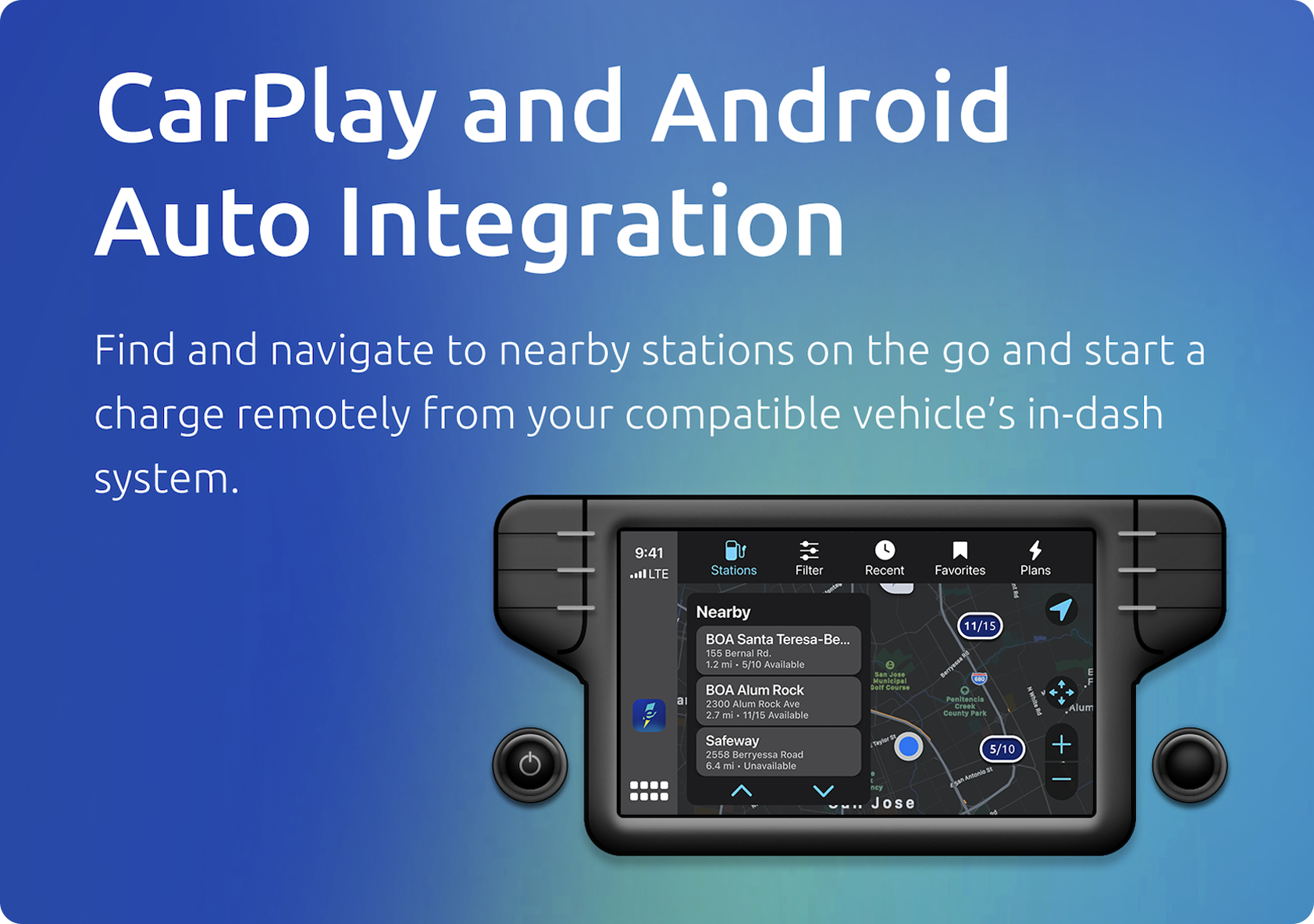 Apple Carplay and Android Auto integration available